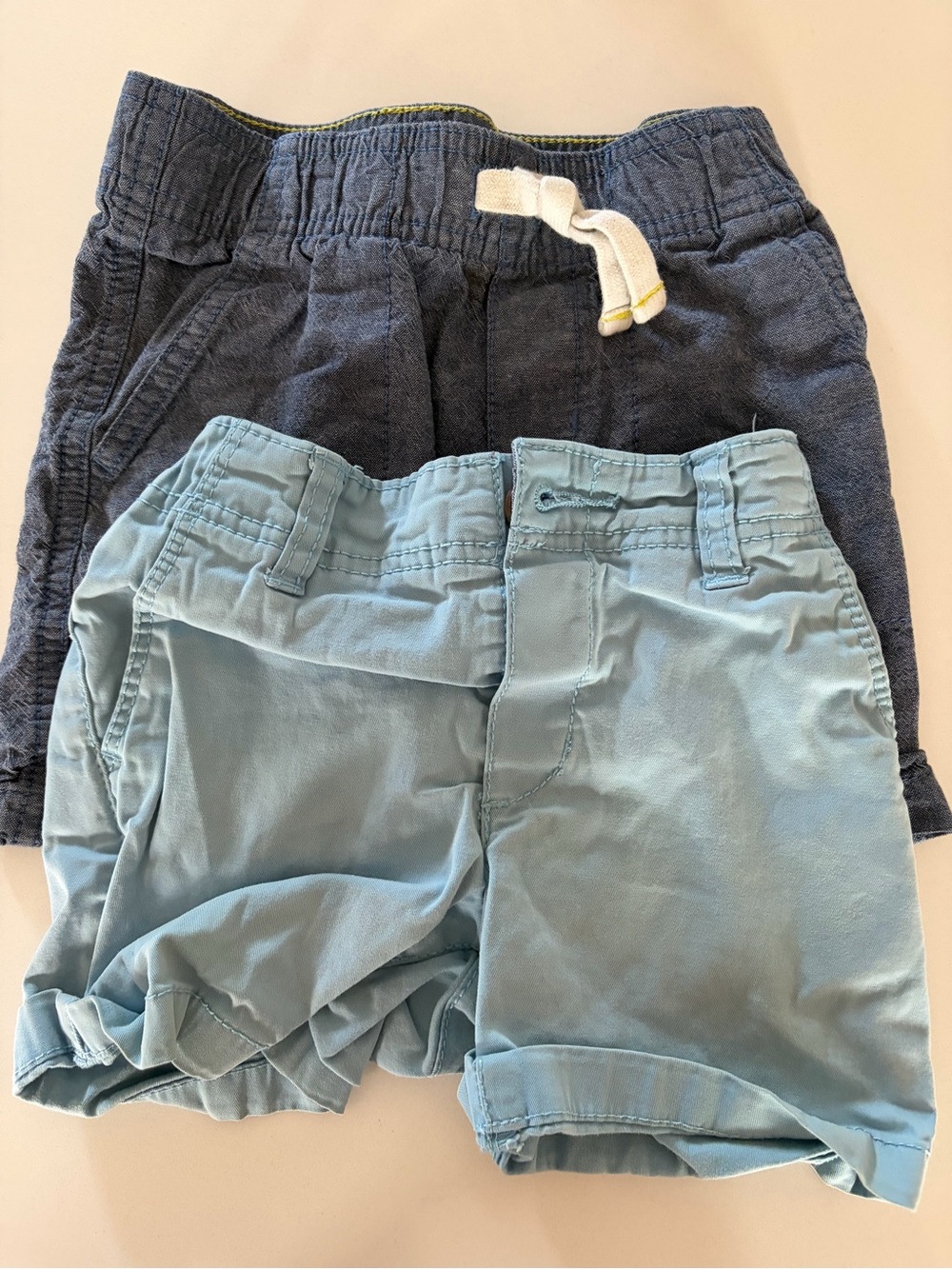 OshKosh B'gosh Light Blue & Navy Kids Cotton Shorts Set
